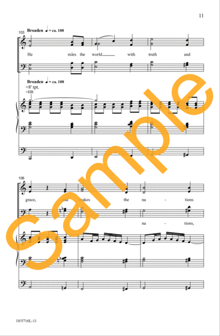 Sing Joy to the World 4-Part scores gallery preview page 10