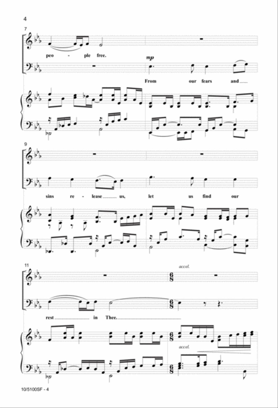 Come, Thou Long-Expected Jesus 4-Part scores gallery preview page 3