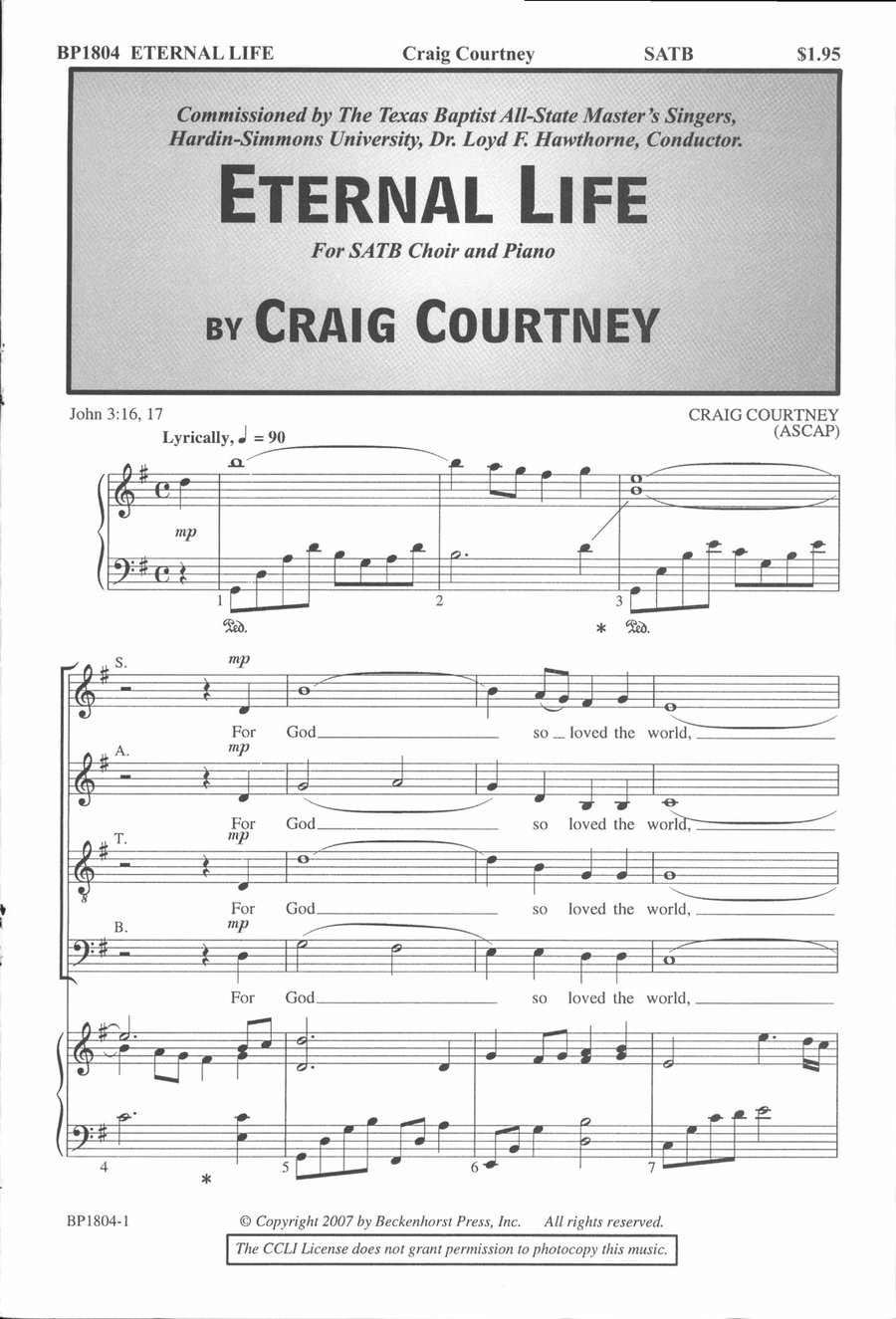 Eternal Life - SATB 4-Part scores gallery preview page 2