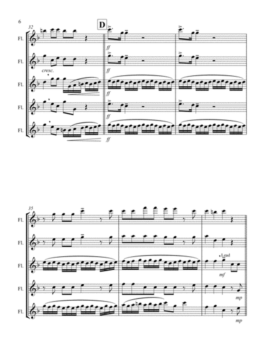 For Unto Us a Child is Born (from "Messiah") (F) (Flute Quintet)