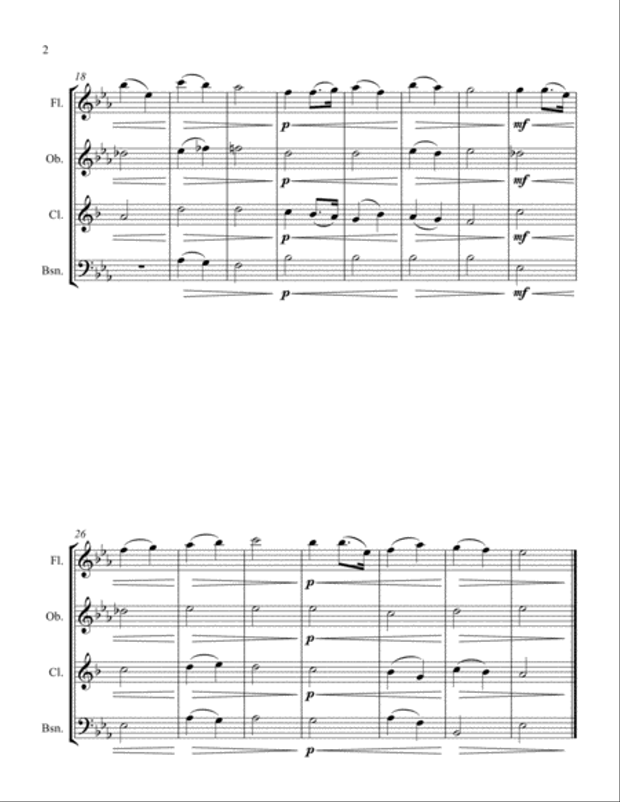 A Sweet Dream A Sweet Dream Woodwind Quartet scores gallery preview page 2