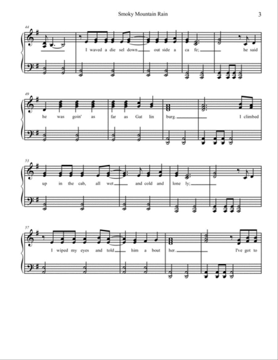 Smoky Mountain Rain Small Ensemble scores gallery preview page 3