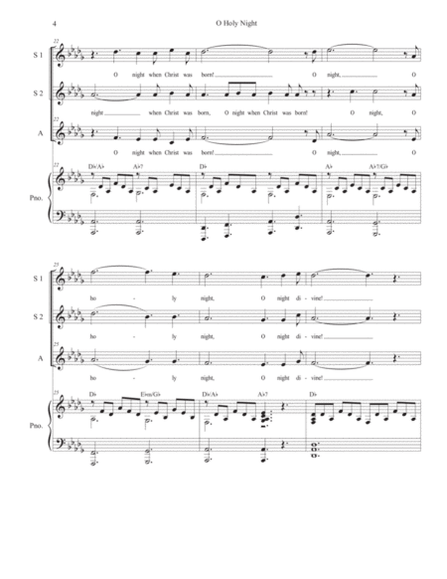 O Holy Night (Vocal Trio - (SSA) - High/Medium Key) image number null