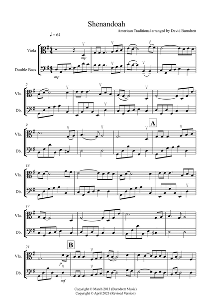 Shenandoah for Viola and Double Bass Duet image number null
