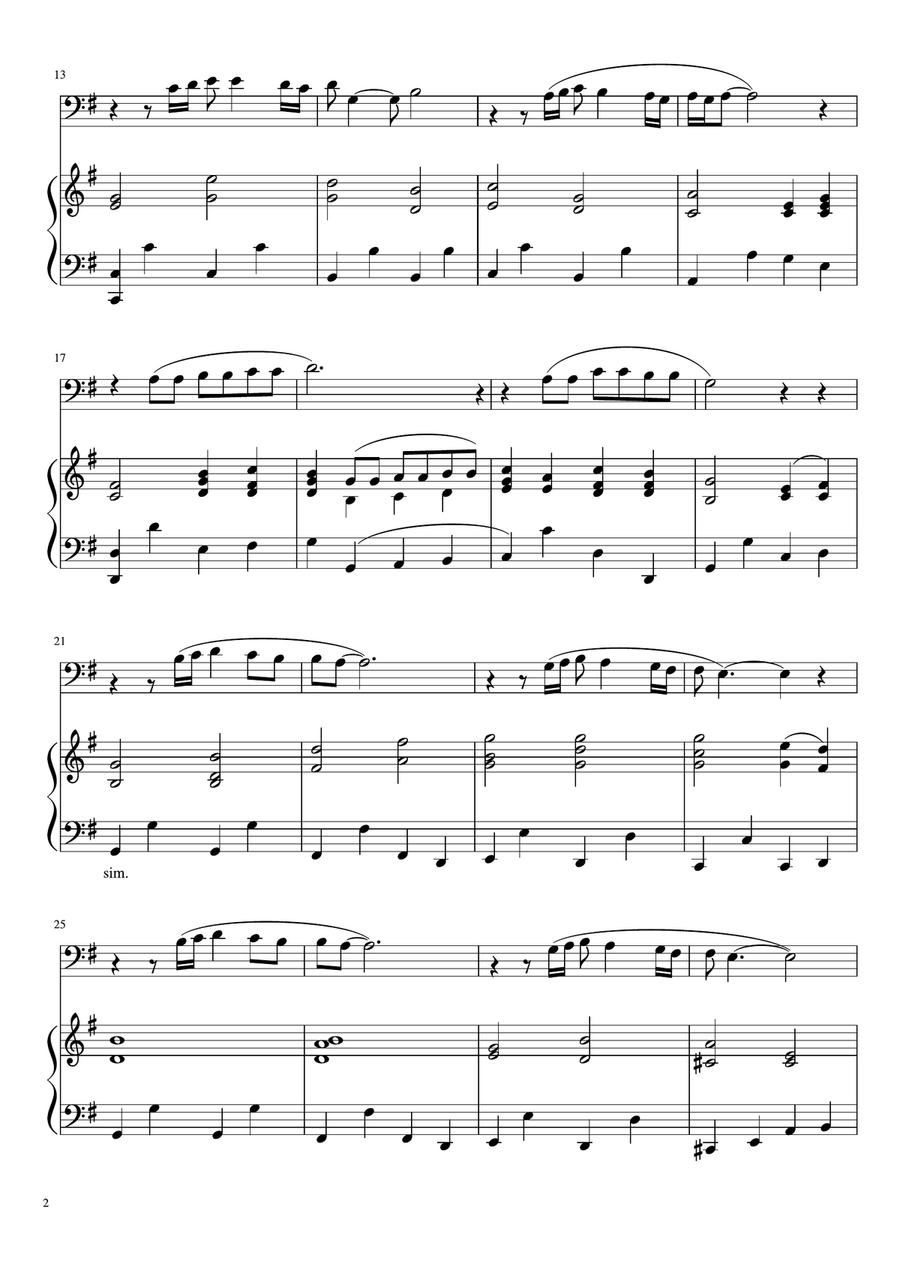 Always On My Mind Cello Solo scores gallery preview page 2