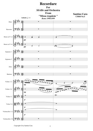 Recordare - Sequence no.5 from the Missa Requiem CS044