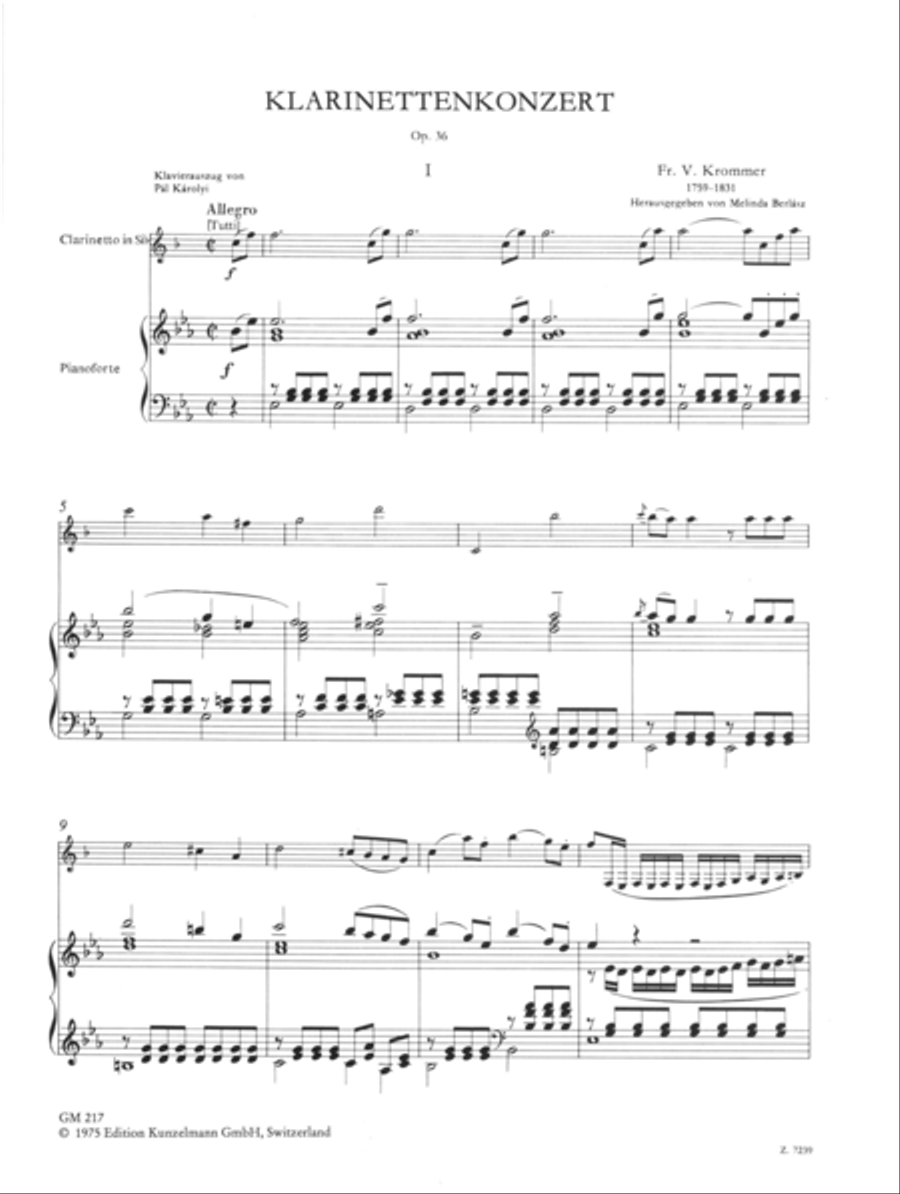 Concerto for clarinet Clarinet Solo scores gallery preview page 2