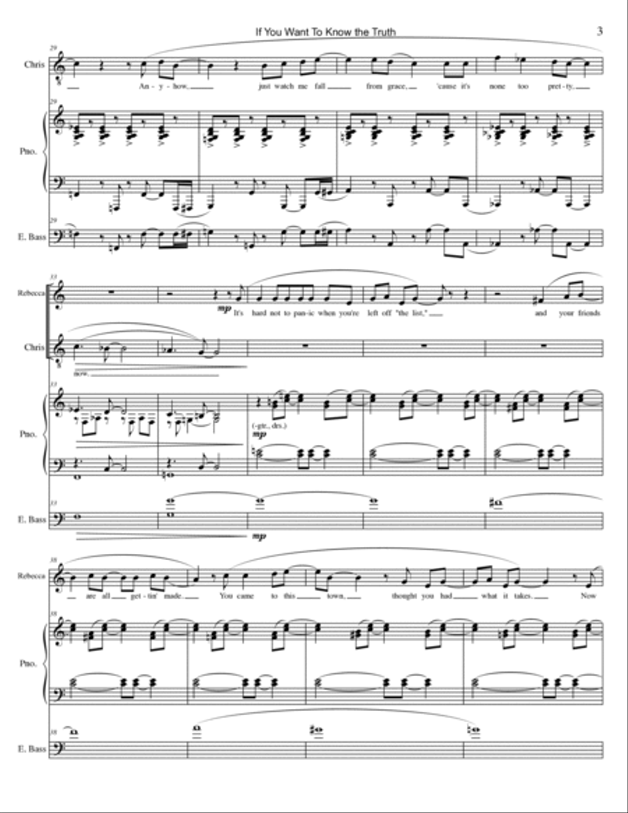 If You Want To Know the Truth Piano, Vocal, Guitar scores gallery preview page 3