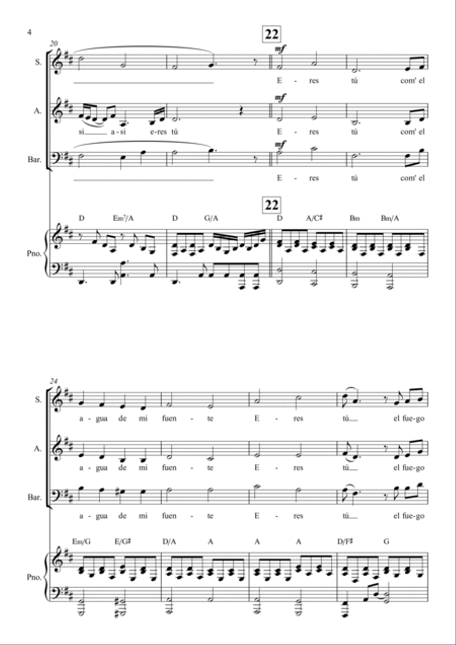 Eres Tu/touch The Wind Eres Tu/touch The Wind 3-Part scores gallery preview page 4