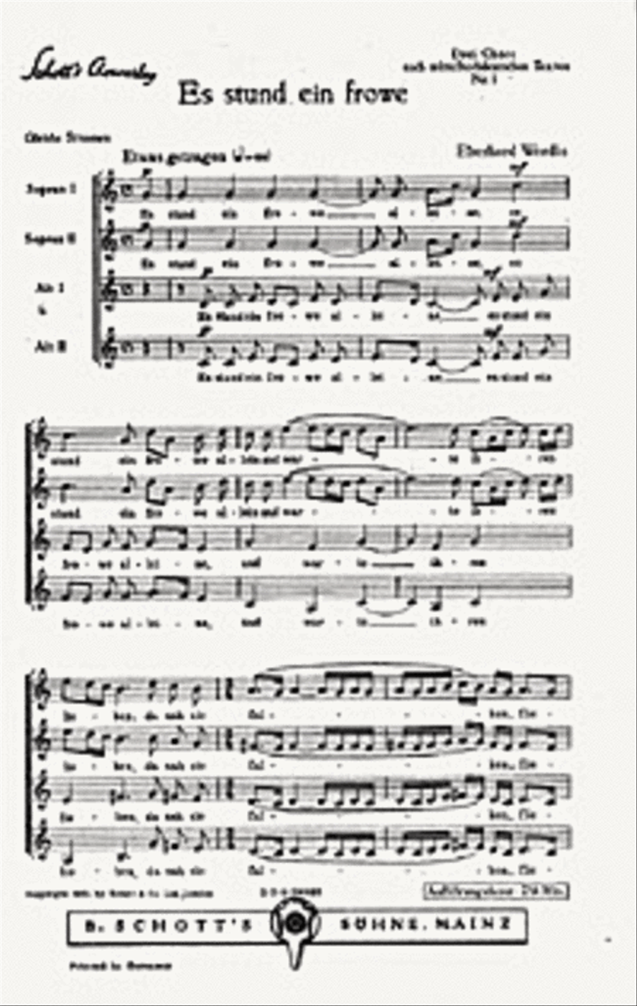 Drei Chöre Drei Chöre SSAA scores gallery preview page 1