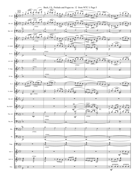 Prelude no. 12, Well-Tempered Clavier, Book II - Extra Score