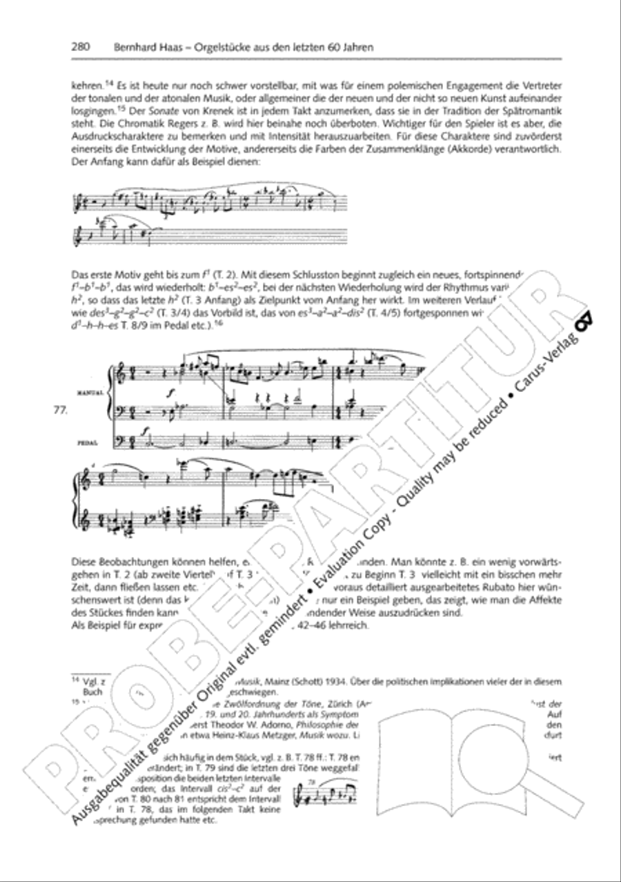Orgelschule zur historischen Auffuhrungspraxis Organ Solo scores gallery preview page 281