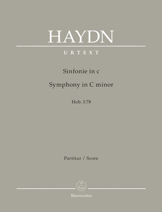 Book cover for Symphony in C minor Hob I:78