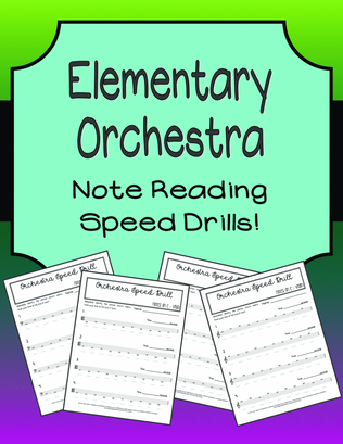 Elementary Orchestra Note Reading Speed Drills