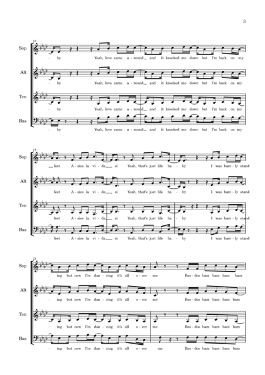Bam Bam Bam Bam 4-Part scores gallery preview page 3