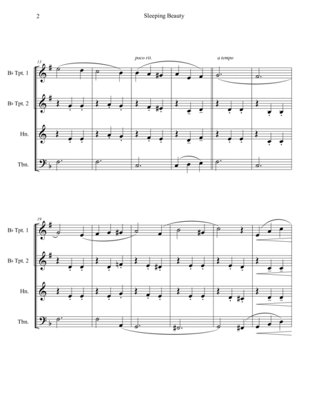 Sleeping Beauty Waltz (Brass Quartet) image number null