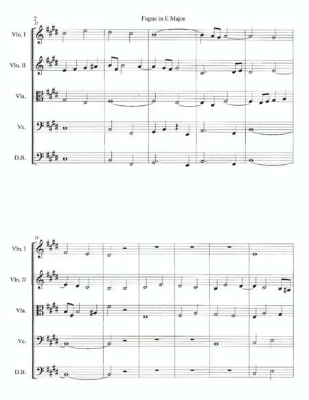 Fugue in E Major--String Orchestra Set image number null
