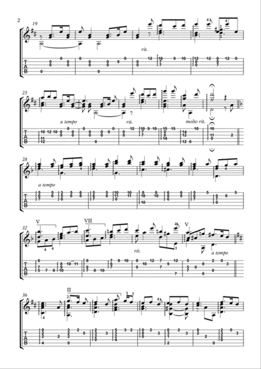 Villancico de navidad Christmas Carols Guitar score image number null