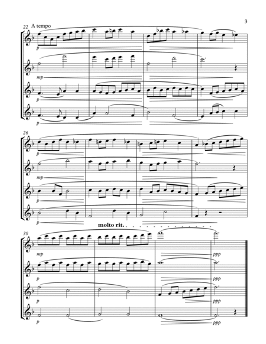 Over The Rainbow Flute Quartet scores gallery preview page 4