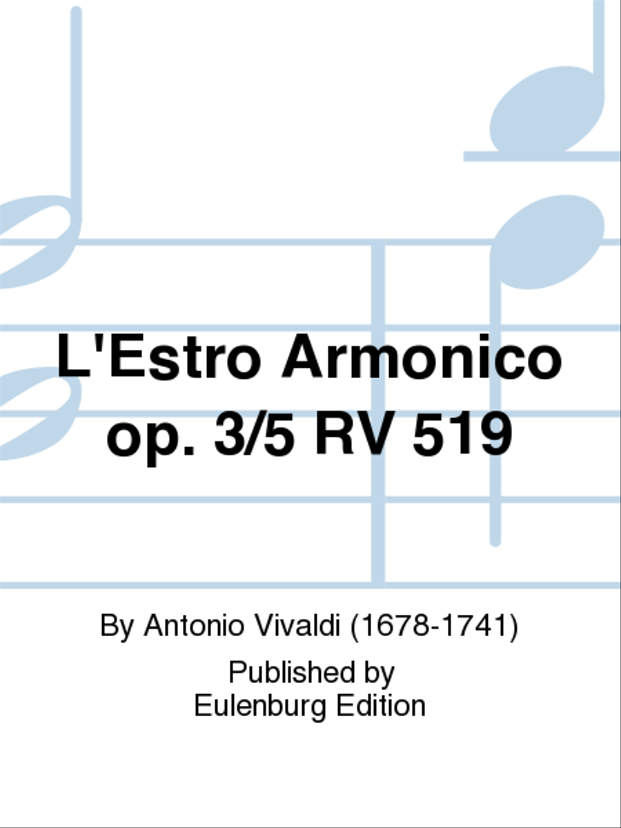 L'Estro Armonico Op. 3/5 RV 519 Part scores gallery preview page 1