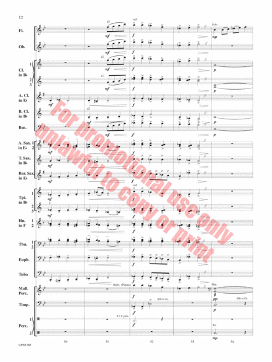 Aberystwyth Variants Aberystwyth Variants Concert Band scores gallery preview page 13