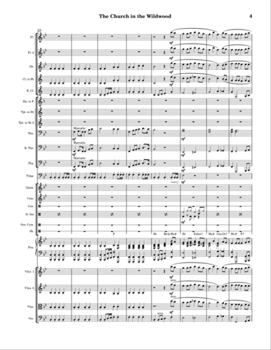 The Church in the Wildwood Full Orchestra scores gallery preview page 4