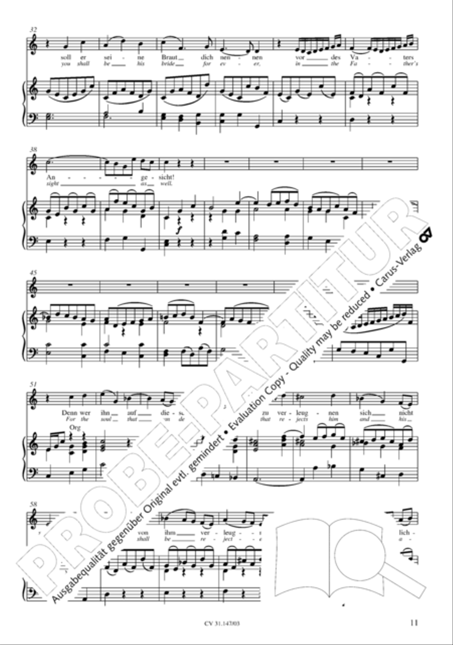 Heart and mouth and thought and action (Herz und Mund und Tat und Leben) 4-Part scores gallery preview page 12