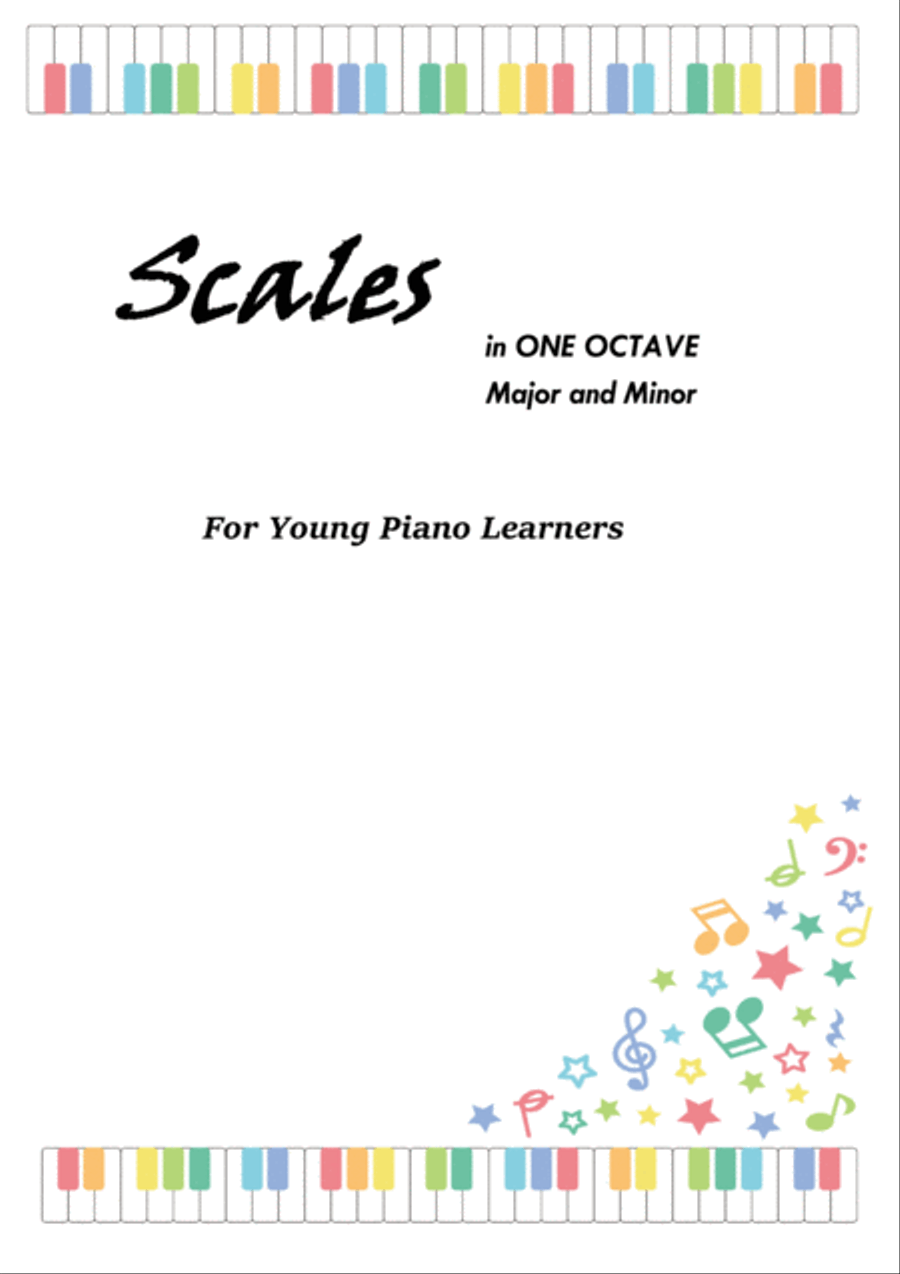 Scales in 1 Octave for young piano learner Piano Method scores gallery preview page 1
