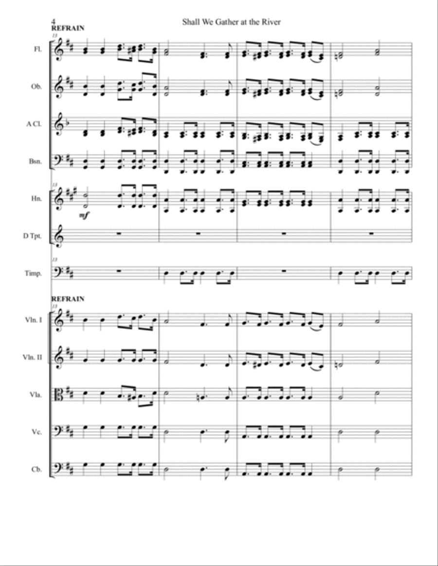 Shall We Gather at the River Full Orchestra scores gallery preview page 6