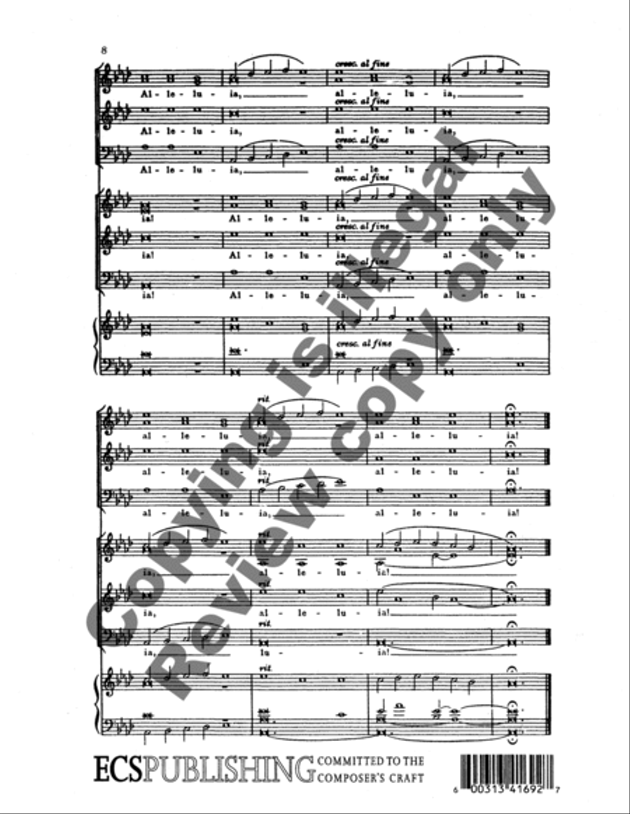 Alleluia! We Sing with Joy Divisi scores gallery preview page 10