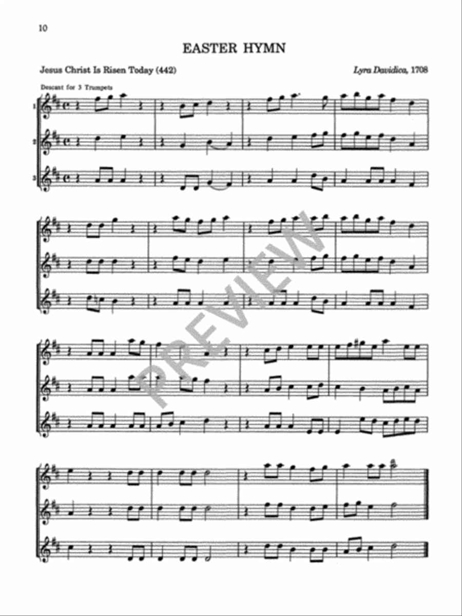 Twenty-Six Hymn Descants on Familiar Hymn-Tunes Trumpet scores gallery preview page 12
