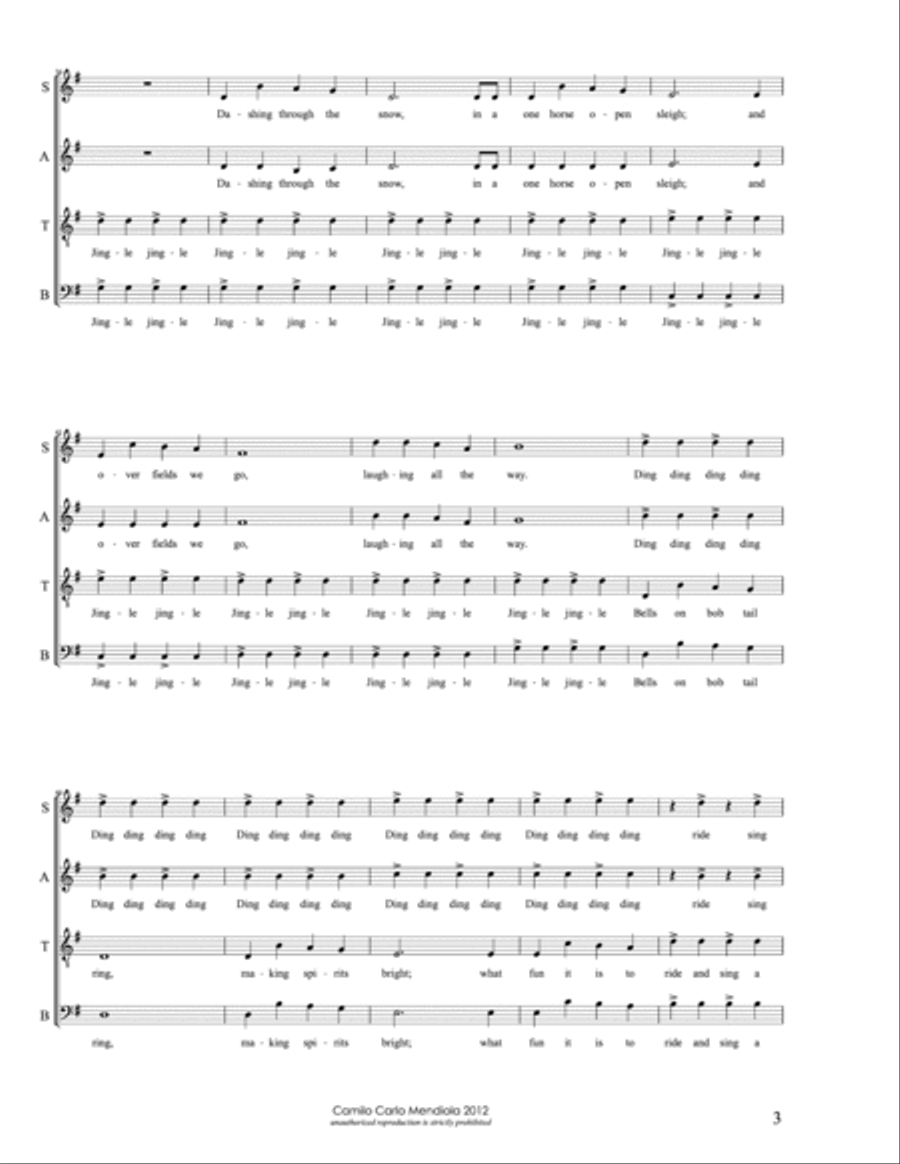 A Christmas Medley 4-Part scores gallery preview page 3