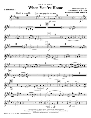 When You're Home (from In The Heights) (arr. Mark Brymer) - Bb Trumpet 2