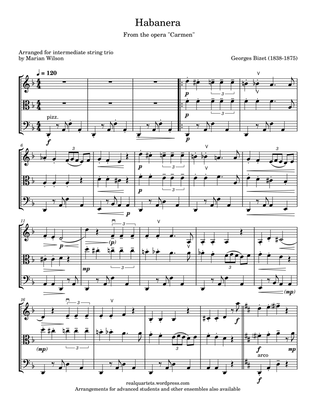 Bizet: Habanera (string trio)