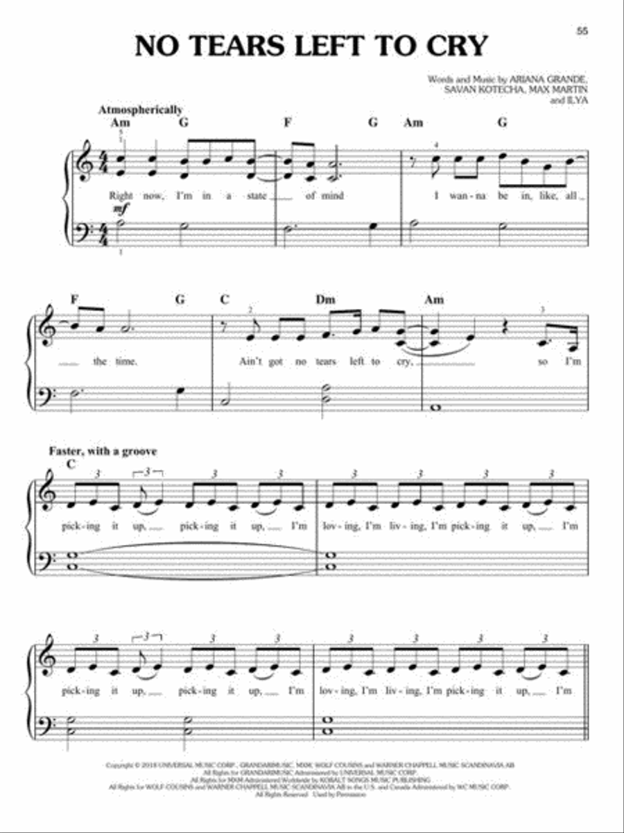 Ariana Grande for Easy Piano Easy Piano scores gallery preview page 5