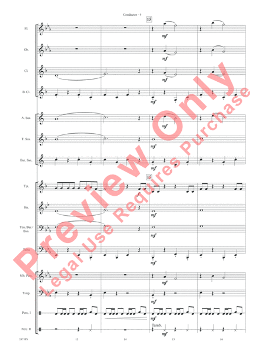 Siyahamba (We Are Marching) Concert Band scores gallery preview page 7
