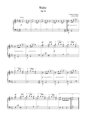 Chopin - Waltz Op.18 (easy piano arrangement)