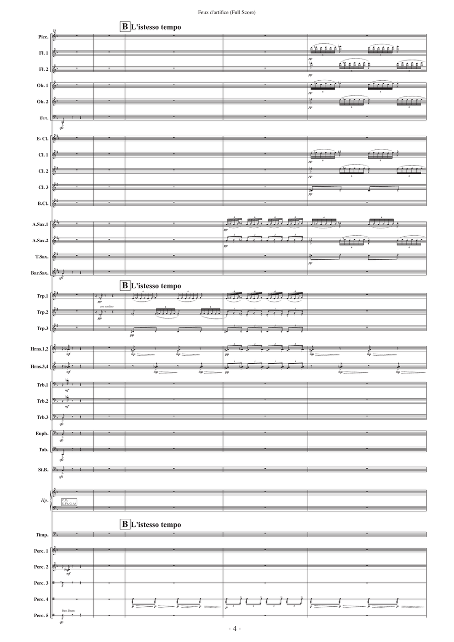 Feux d'artifice (Fireworks) [Arrangement for concert band] Concert Band scores gallery preview page 6
