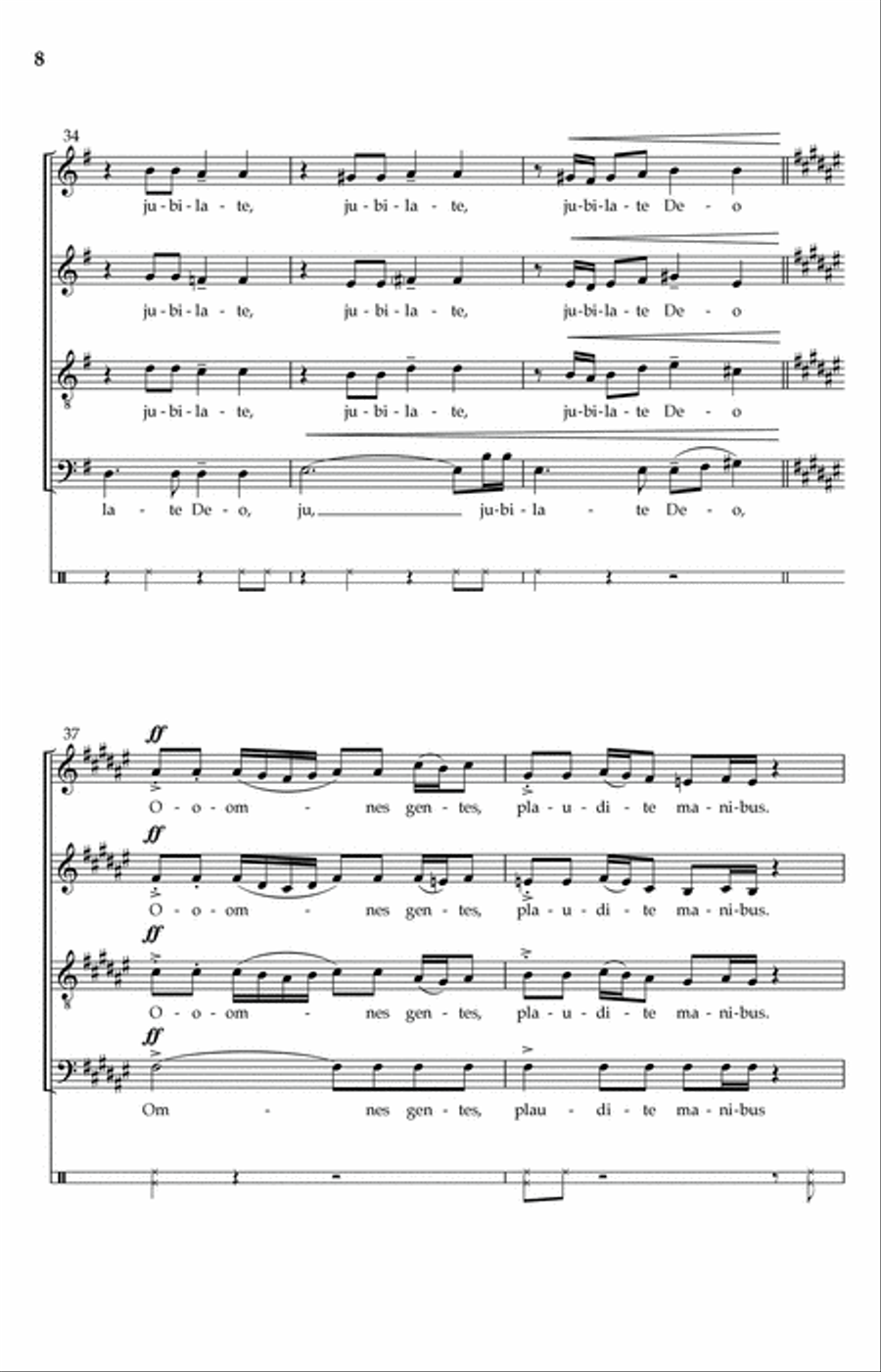Omnes Gentes, Plaudite Manibus 4-Part scores gallery preview page 6
