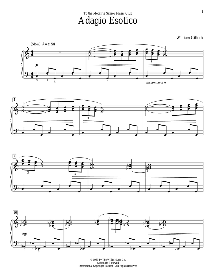 Adagio Esotico Piano Method scores gallery preview page 1