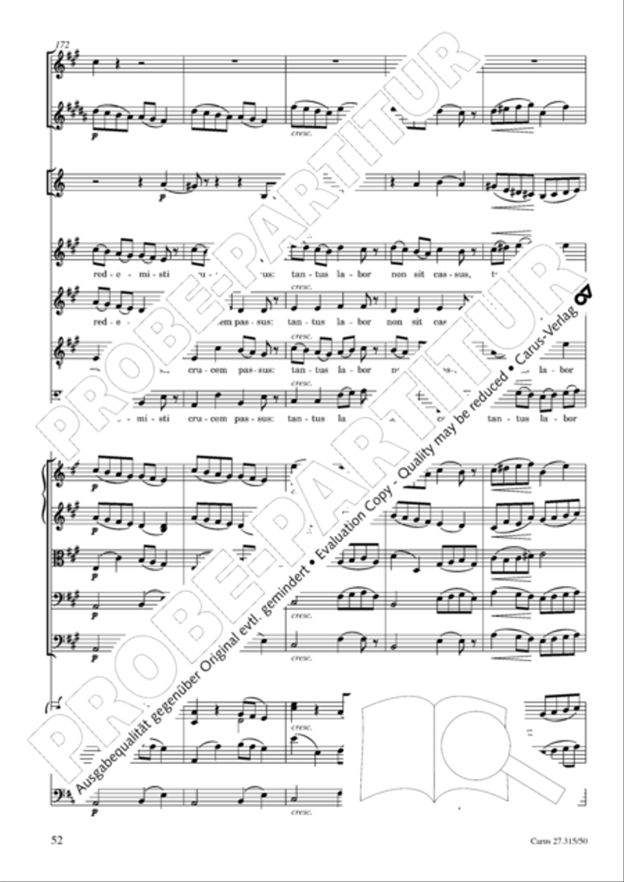 Requiem in C major 4-Part scores gallery preview page 55