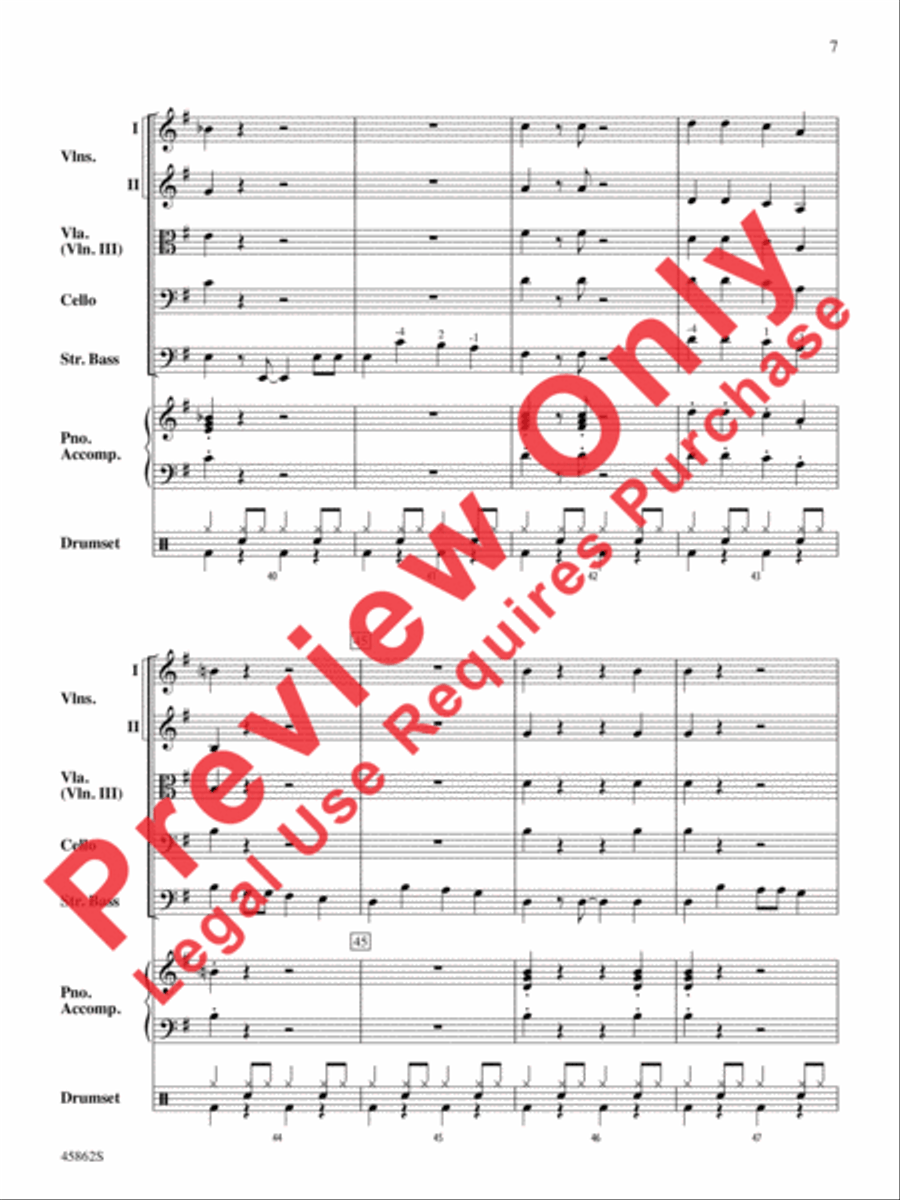 Bass-ically Christmas String Orchestra scores gallery preview page 7