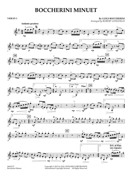 Boccherini Minuet - Violin 1