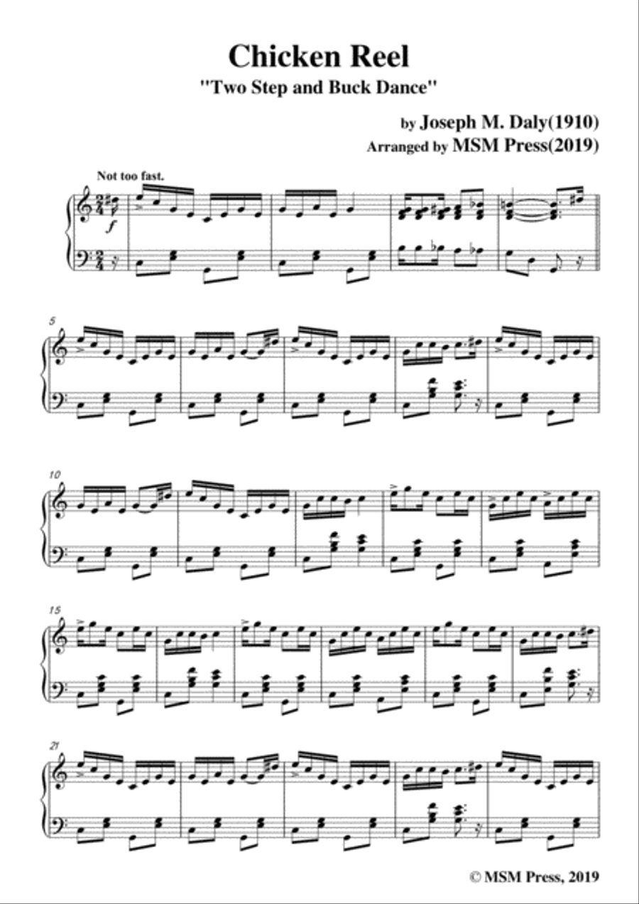 Joseph M. Daly-Chicken Reel,for Piano Piano Solo scores gallery preview page 3