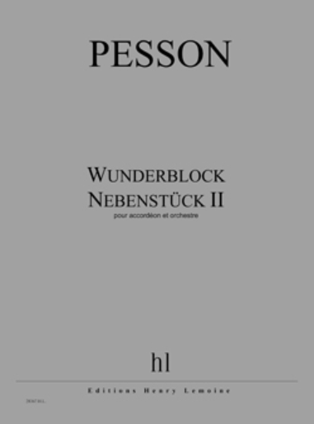 Wunderblock (Nebenstuck II) Accordion - Sheet Music