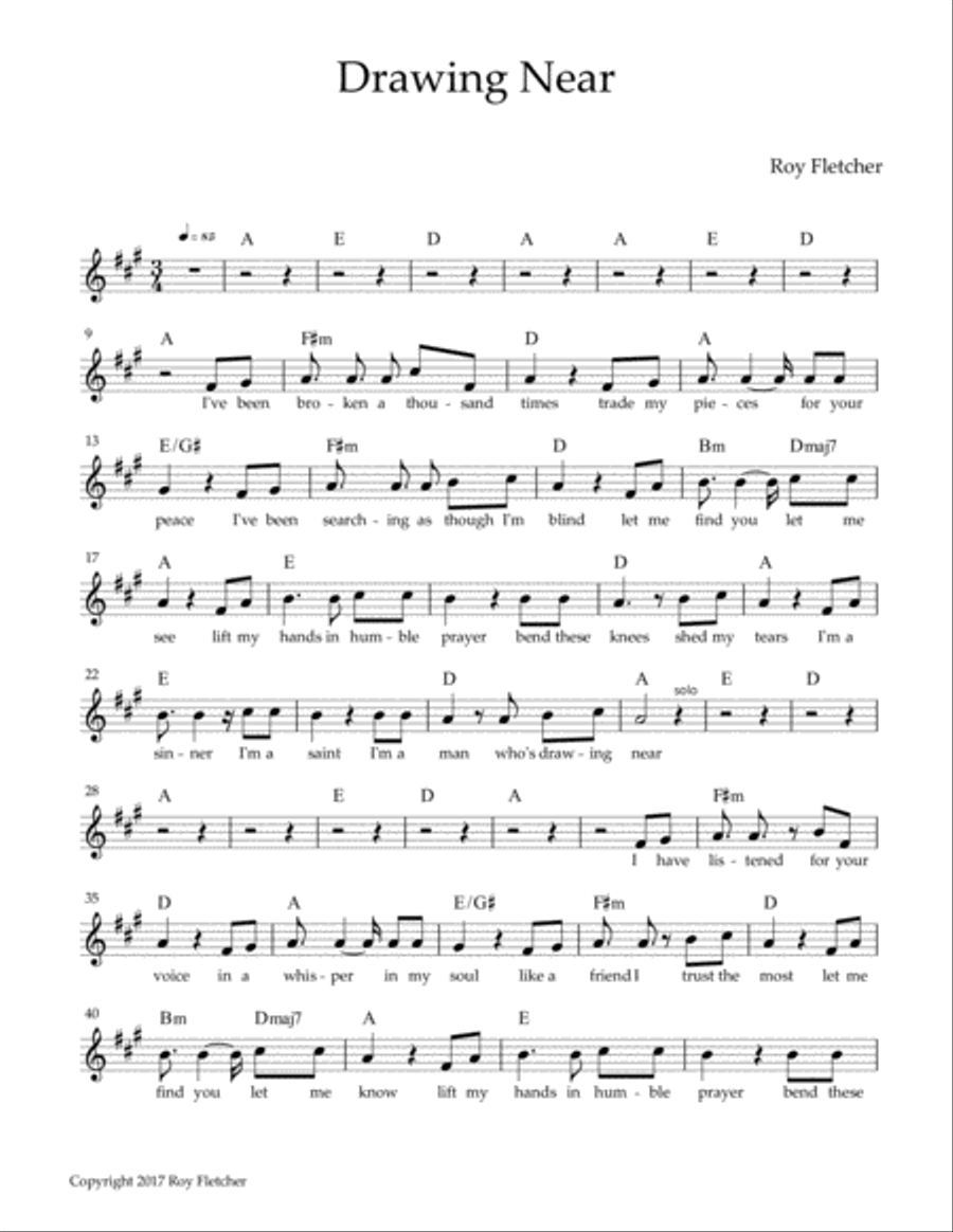 Drawing Near Voice Solo scores gallery preview page 1