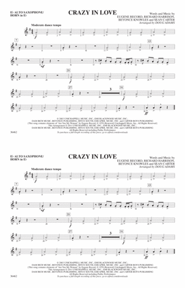 Book cover for Crazy In Love: E-flat Alto Saxophone