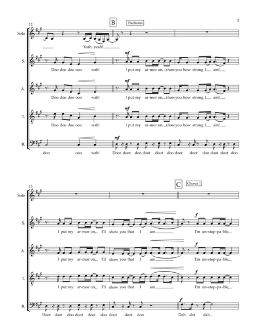 Unstoppable 4-Part scores gallery preview page 3