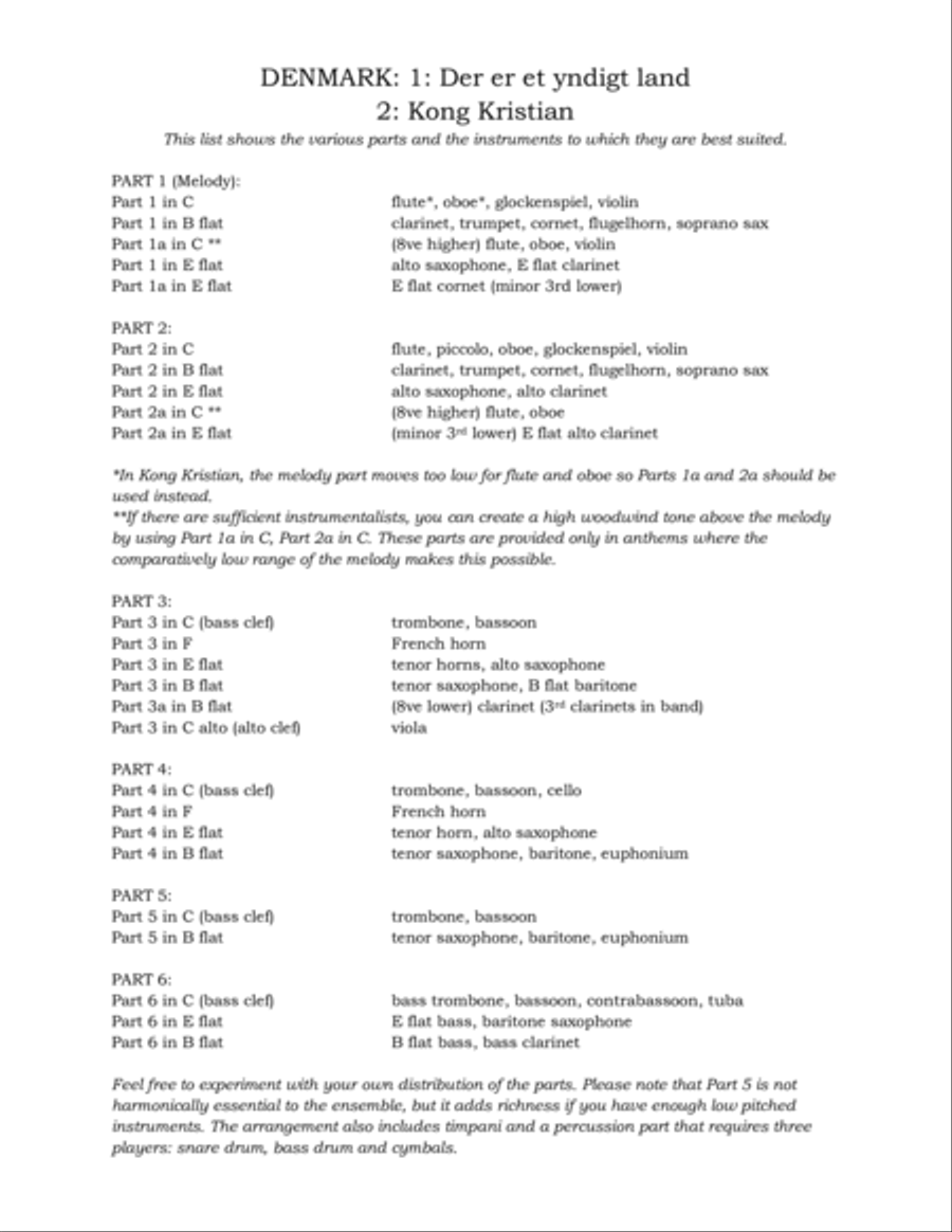 Denmark: The Two National Anthems Large Ensemble scores gallery preview page 3