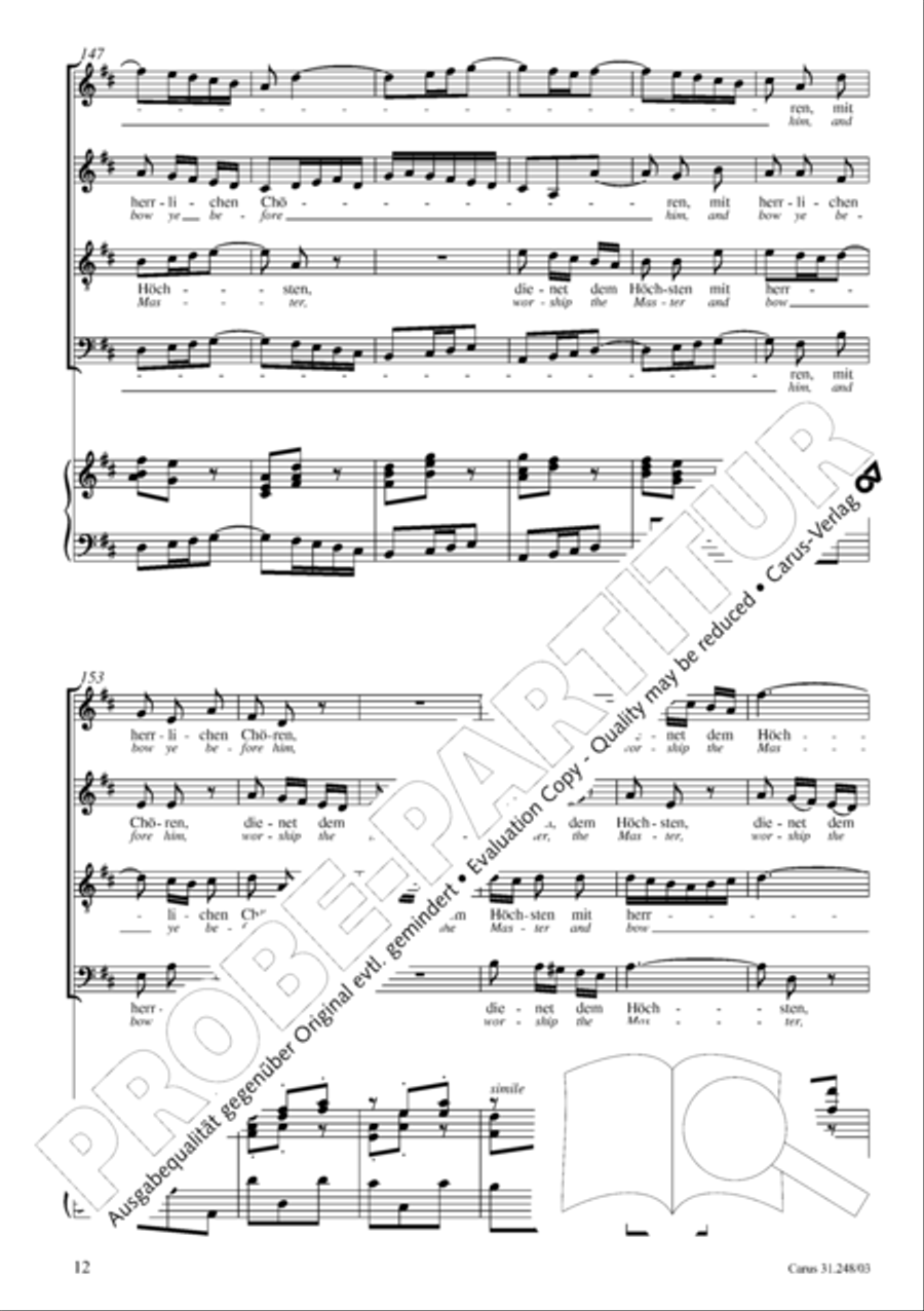 Christmas oratorio (Weihnachtsoratorium, Teile I-III) 4-Part scores gallery preview page 17